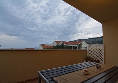 apartment beige, balcony with sea view